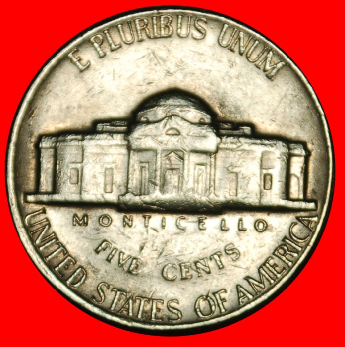  Ⰶ MONTICELLO (1938-2003): USA ★ 5 CENT 1970S! JEFFERSON (1801-1809) ★OHNE VORBEHALT!   