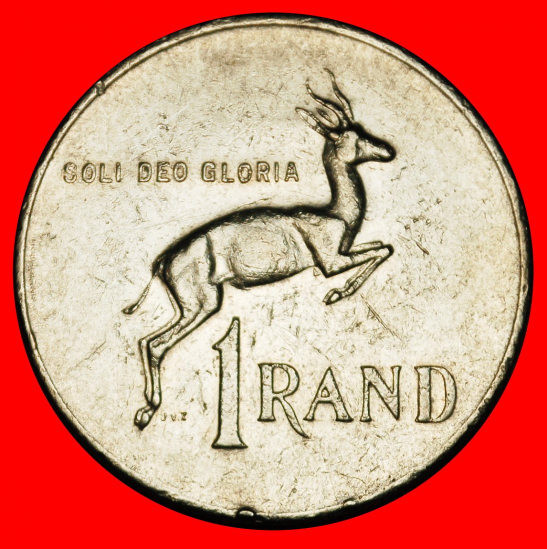  Ⰶ SPRINGBOCK (1977-1989): SÜDAFRIKA ★ 1 RAND 1981 STEMPEL A! ★OHNE VORBEHALT!   