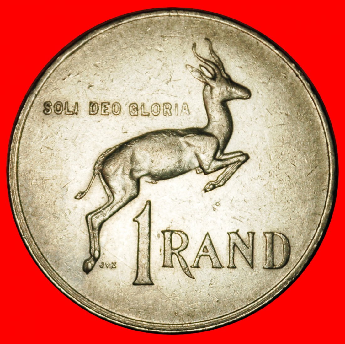  Ⰶ SPRINGBOK (1977-1989): SOUTH AFRICA ★ 1 RAND 1988 DIE B!★LOW START ★ NO RESERVE!   