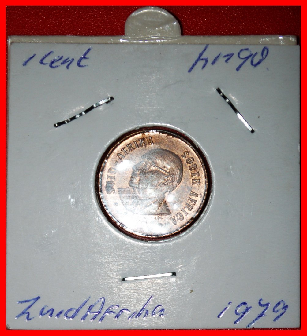  Ⰶ SPARROWS: SOUTH AFRICA ★ 1 CENT 1979 Diederichs (1903-1978)! IN HOLDER!★LOW START ★ NO RESERVE!   