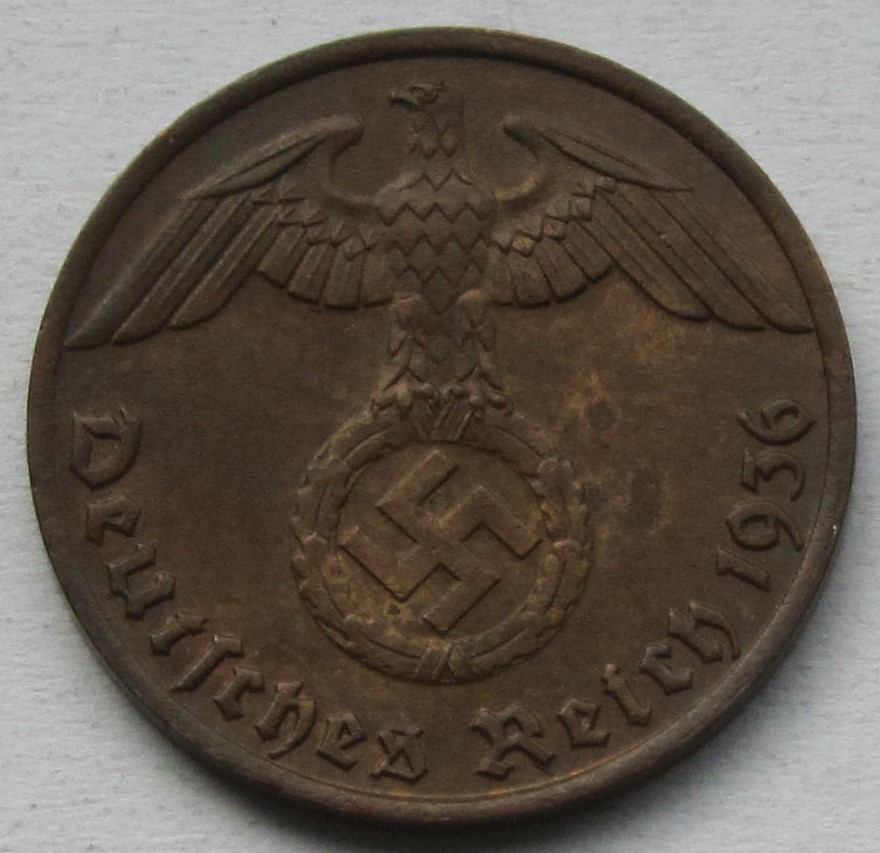  Deutsches Reich: 1 Pfennig 1936 J   