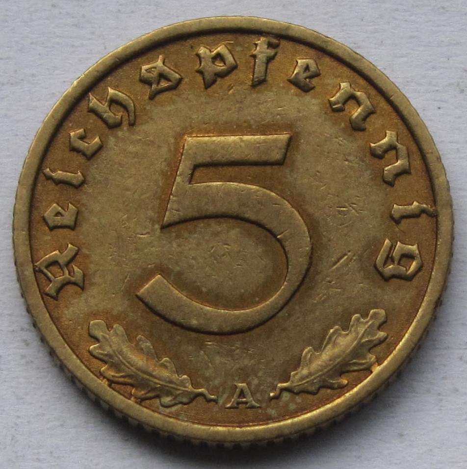  Deutsches Reich: 5 Pfennig 1936 A   