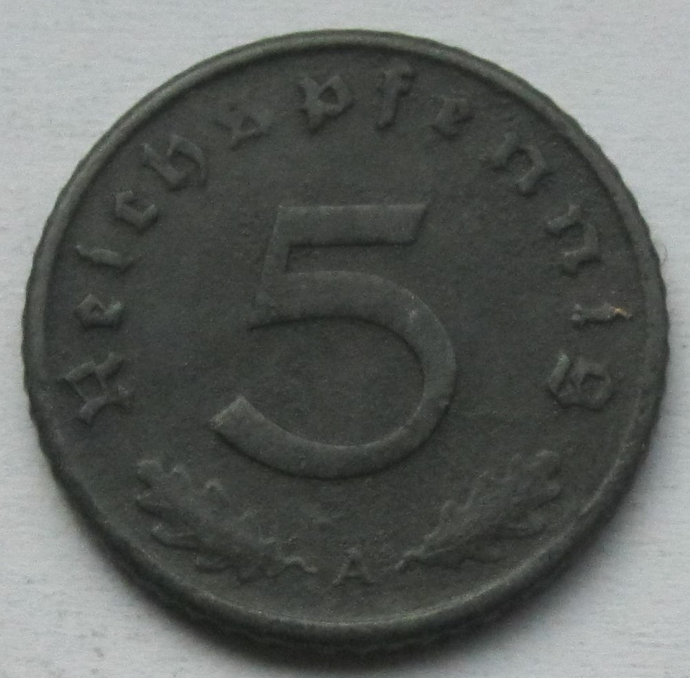  Deutsches Reich: 5 Pfennig 1944 A   