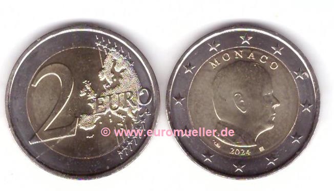 Monaco ...2 Euro Kursmünze...2024...unc.   