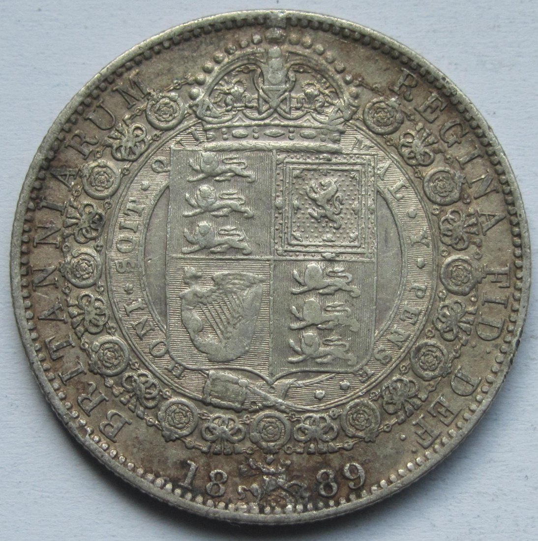  Vereinigtes Königreich: Half Crown Victoria 1889   