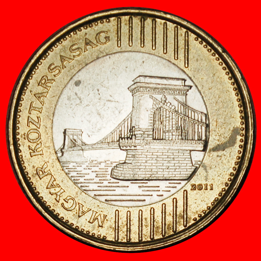  Ⰶ LONG LEGEND (2009-2011): HUNGARY ★ 200 FORINTS 2011 BRIDGE! MINT LUSTRE! LOW START ★ NO RESERVE!   