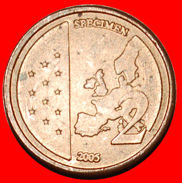  Ⰶ ENTDECKUNG: VATIKAN ★ 2 EUROCENT 2005 SPECIMEN CITTA' DEL VATICANO! OHNE VORBEHALT!   