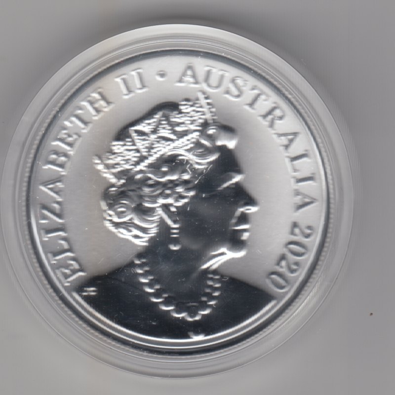  Australien, 1 Dollar 2020, Rotes Känguru, 1 unze oz Silber   