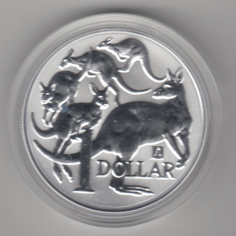  Australien, 1 Dollar 2019, Känguru, mob of roos, Privy Willis Tower, 1 unze oz Silber   