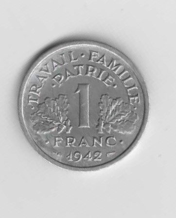  1 Franc Frankreich 1942   (N221)   