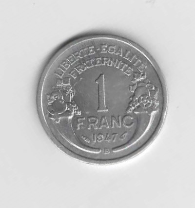  1 Francs Frankreich 1947  B  (N223)   