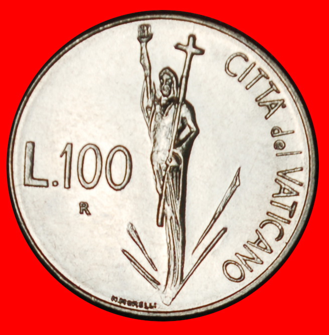  Ⰶ ITALY: VATICAN ★ 100 LIRAS 1991R ASTRONOMY UNC MINT LUSTRE! LOW START ★ NO RESERVE!   