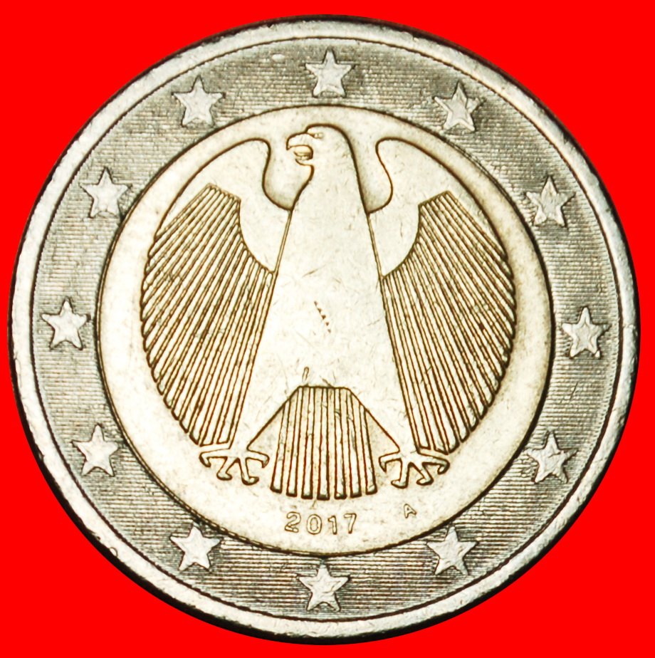  Ⰶ NON-PHALLIC TYPE (2008-2024): GERMANY ★ 2 EURO 2017A!  LOW START ★ NO RESERVE!   