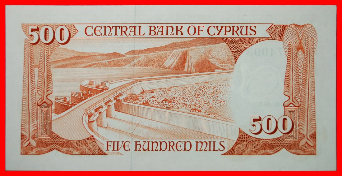  Ⰶ GREAT BRITAIN: CYPRUS ★ 500 MILS 1982 GERMASOGIA DAM! CRISP! UNCOMMON! ★LOW START ★ NO RESERVE!   