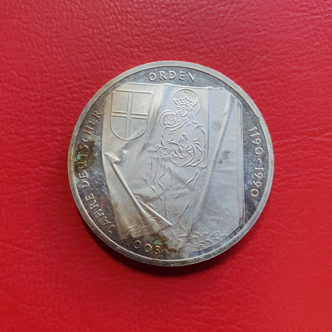  BRD 10 Deutsche Mark 1990 J 800. Jahrestag Gründung des Deutschen Ordens Silber Münze   