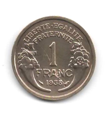  1 Franc Frankreich 1938   (N225)   