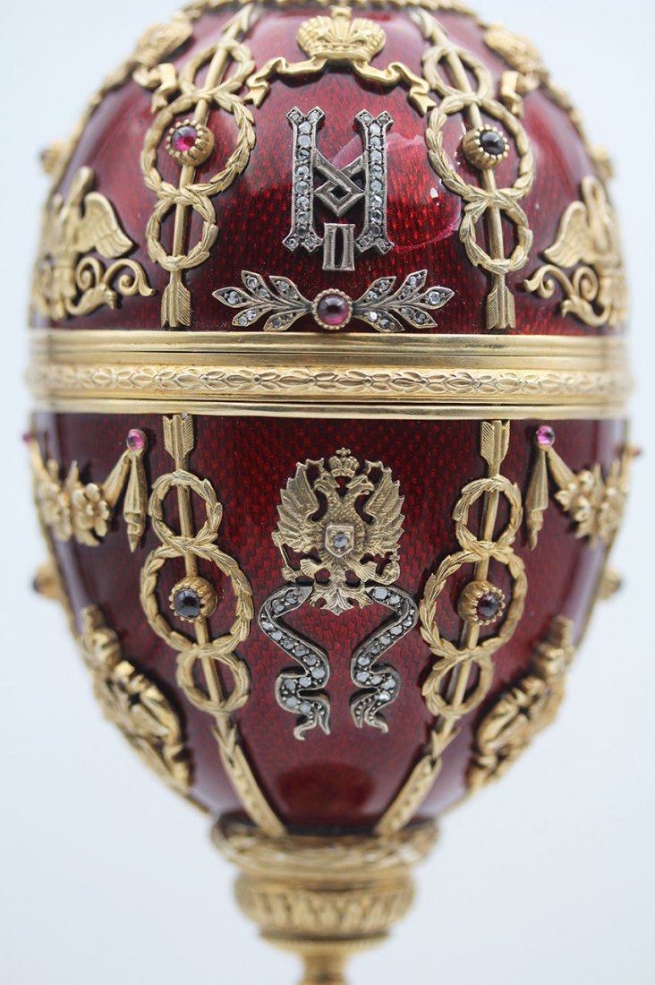  Ei-Dose, FABERGÉ , Silber, Russland ,St. Petersburg 1903-1910 ,EINZIGARTIG   