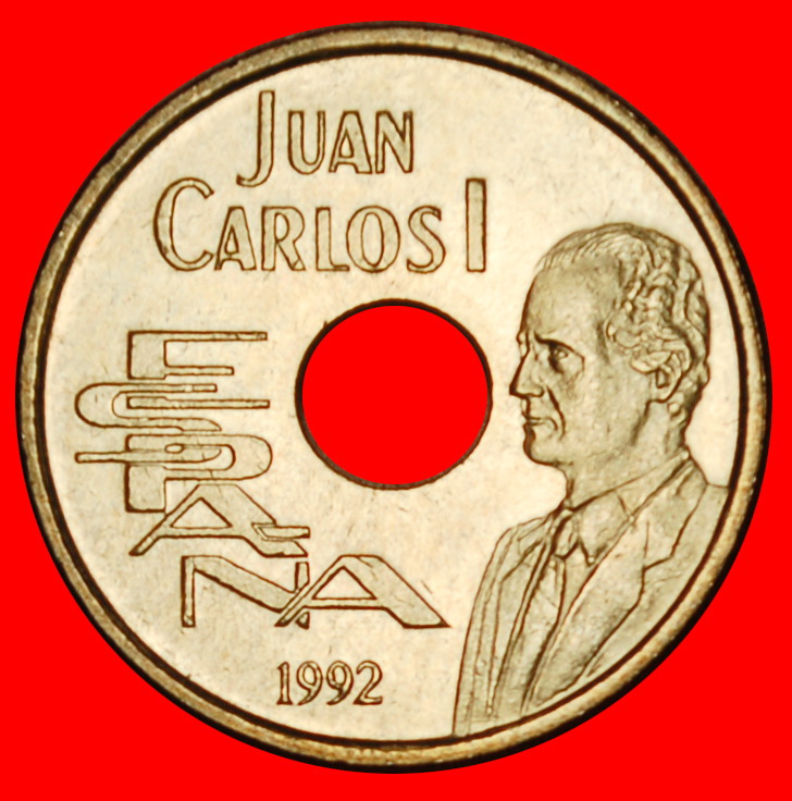  Ⰶ SEVILLE MINARET GIRADA: SPAIN ★ 25 PESETAS 1992! JUAN CARLOS I (1975-2014)★LOW START ★ NO RESERVE!   