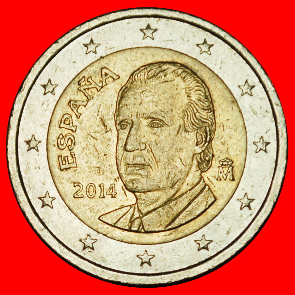  Ⰶ NON-PHALLIC TYPE 2010-2014: SPAIN ★ 2 EURO 2014! JUAN CARLOS I (1975-2014)★LOW START ★ NO RESERVE!   