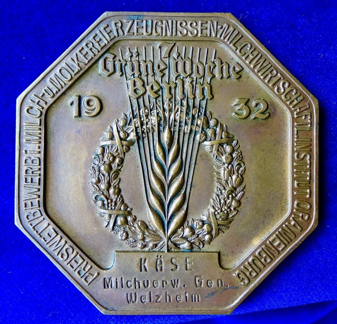  Berlin 7. Imternationale Grüne Woche 1932 Preis-Medaille   