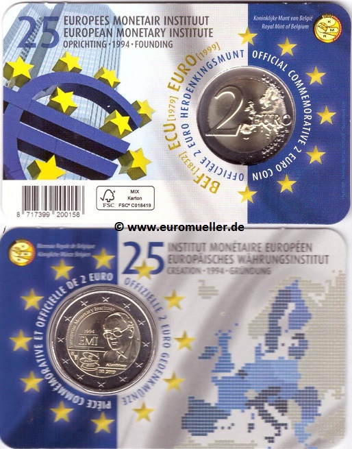 Belgien 2 Euro Sondermünze 2019...E.M.I....bu. in franz. CC   