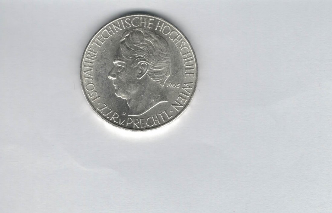  25 Schilling 1965 150 Technische Hochschule Wien Ag Gedenkmünze Österreich Spittalgold9800 4588/11   