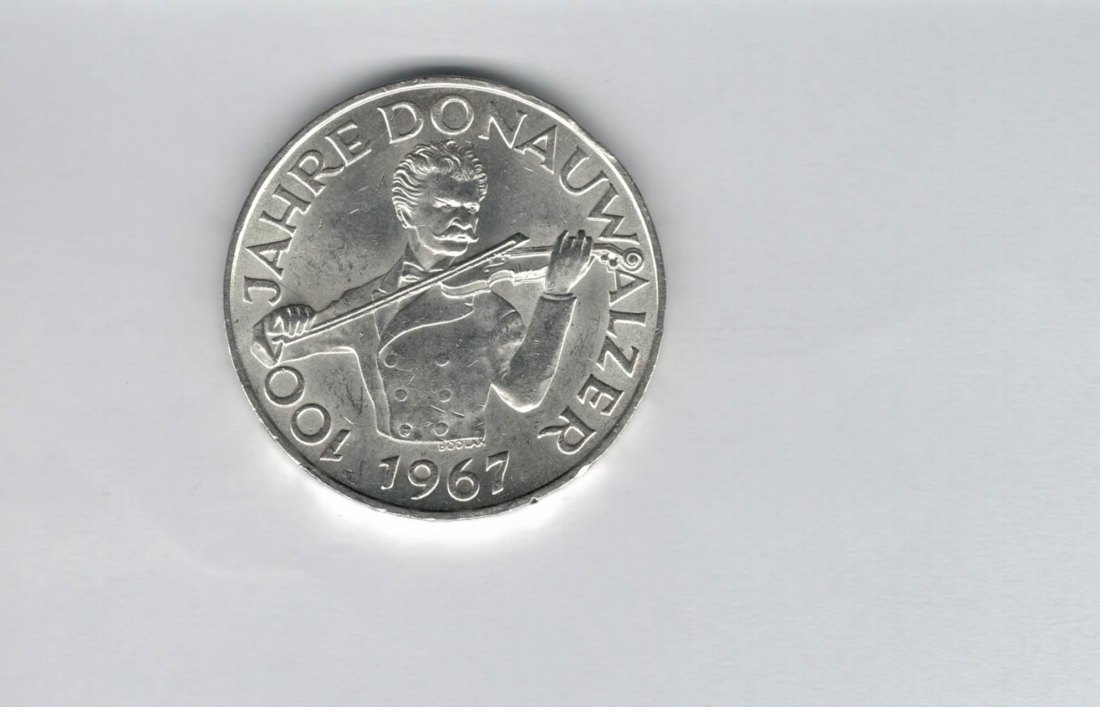  50 Schilling 1967 100 Jahre Donauwalzer Österreich 2. Republik silber Spittalgold9800 (4584/6)   