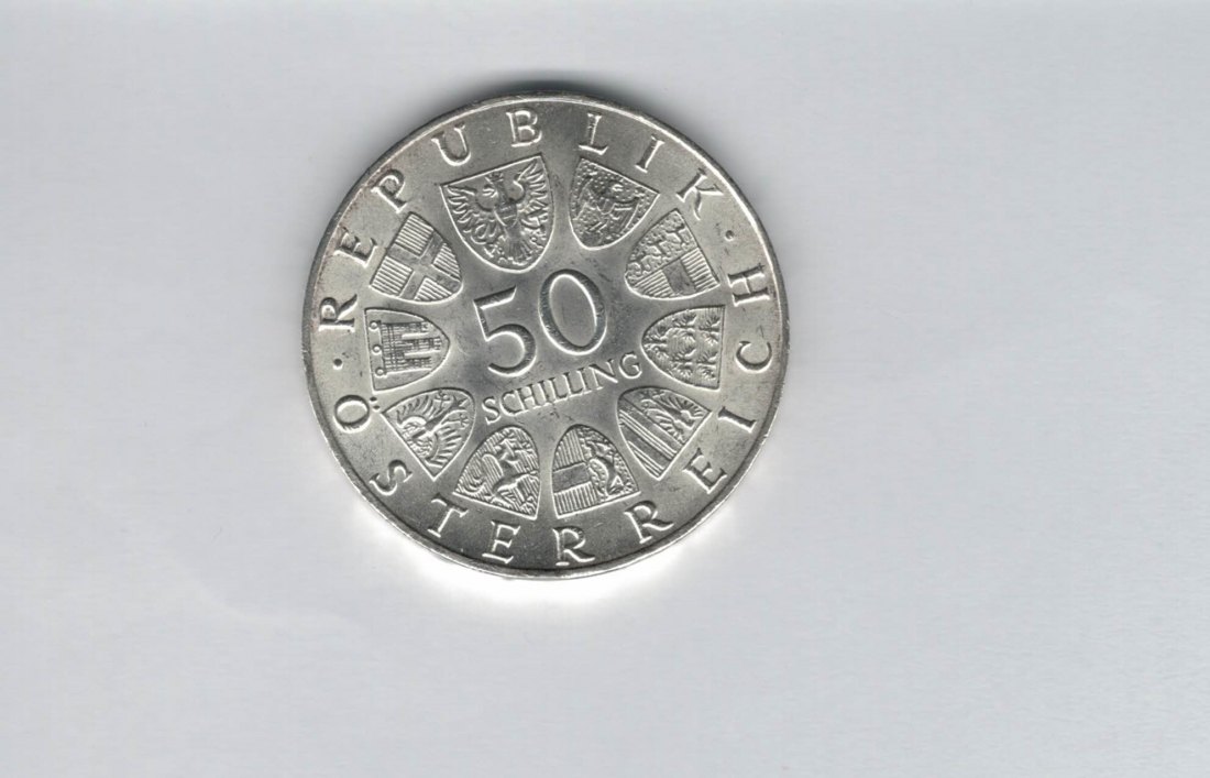  50 Schilling 1967 100 Jahre Donauwalzer Österreich 2. Republik silber Spittalgold9800 (4584/6)   