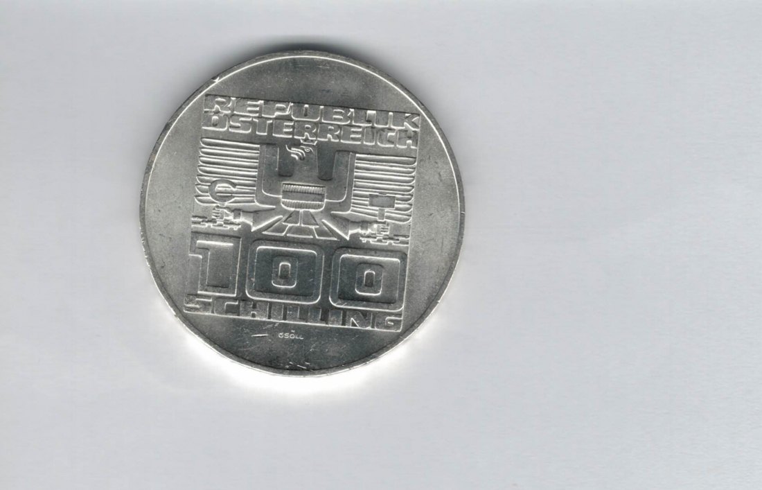  100 Schilling 1975 20 Jahre Staatsvertrag silber Österreich 2. Republik (01914/3)   