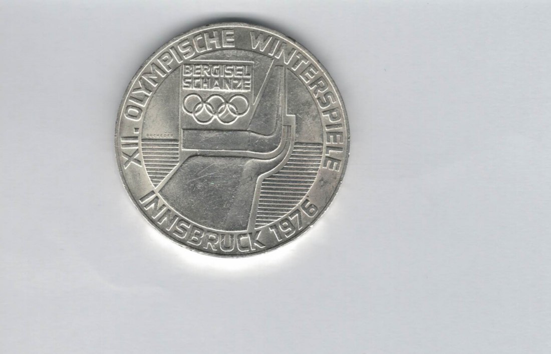  100 Schilling 1976 Berg Isel Schanze Innsbruck Wien Olypm. Winterspiele Ag Österreich2.Rep (01914/9)   