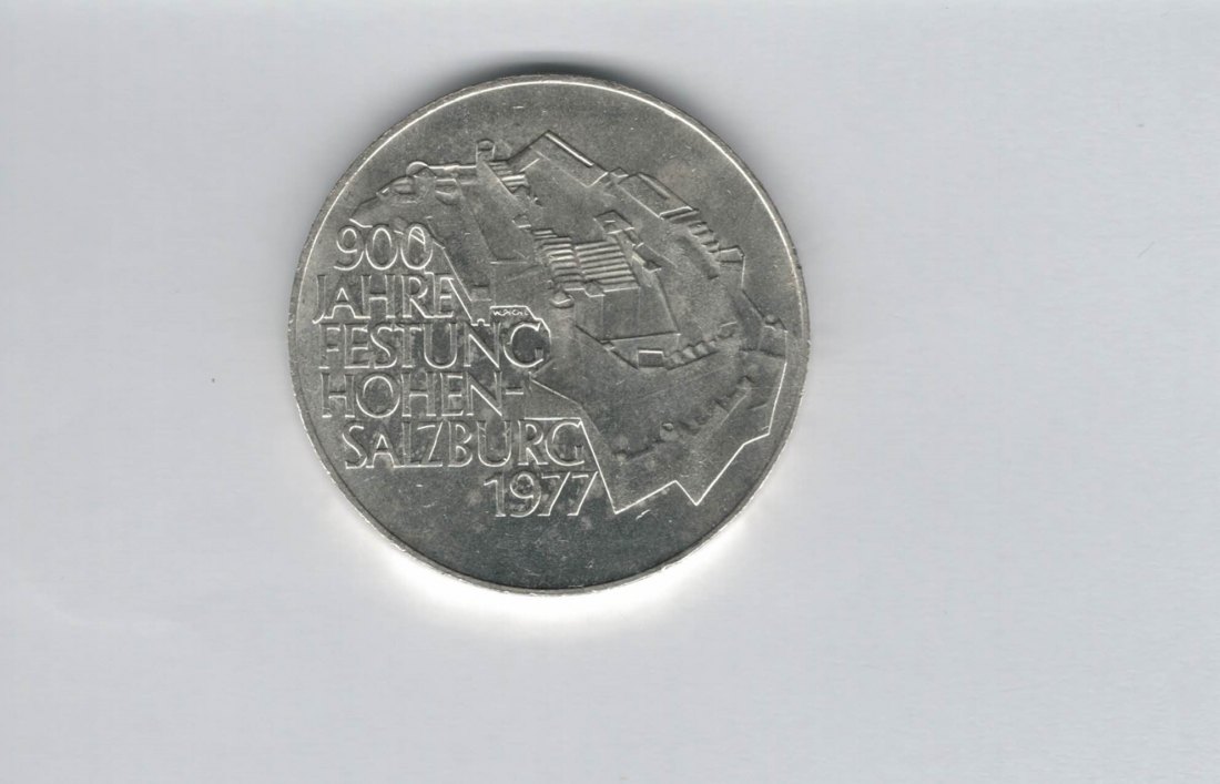  100 Schilling 1977 900 Jahre Festung Hohensalzburg silber Österreich 2.Rep (01914/15)   