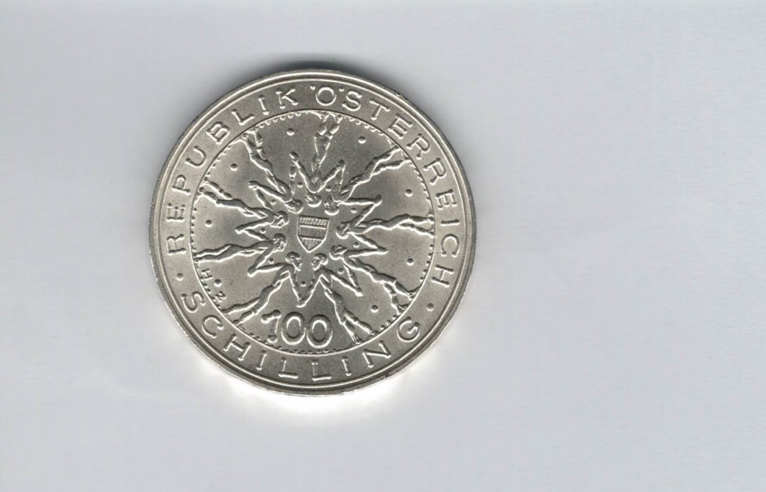  100 Schilling 1978 Schlacht Dürnkrut und Jedenspeigen Ag Österreich 2. Republik (1914/18   