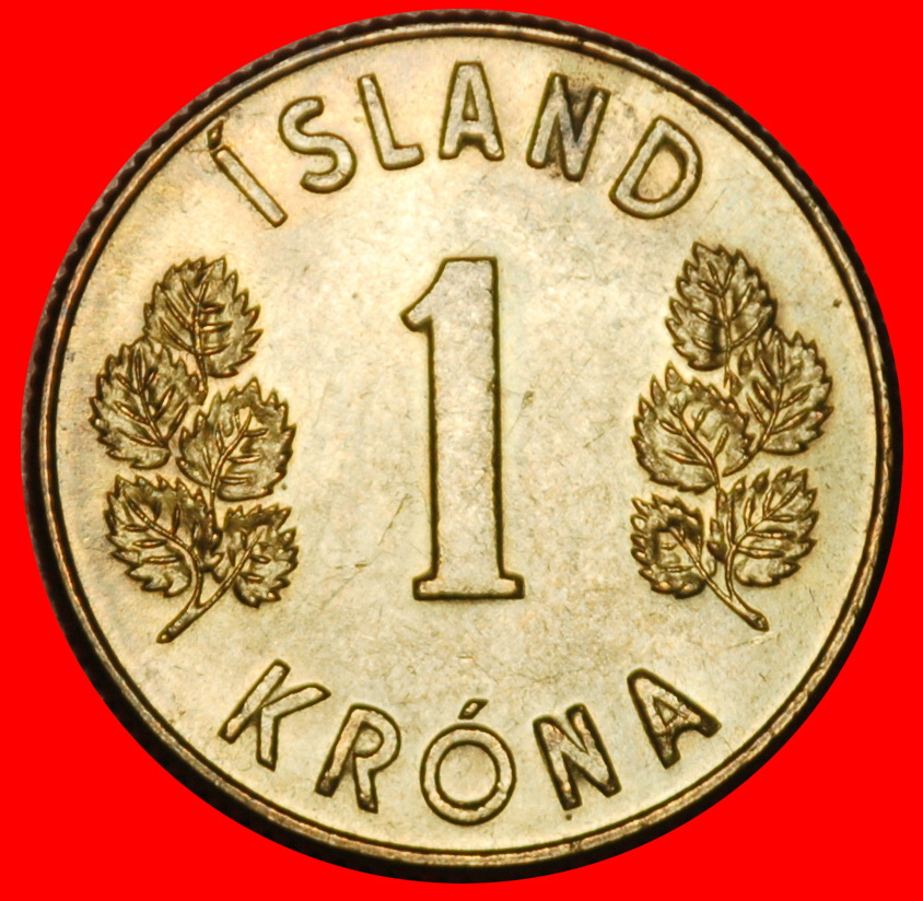  Ⰶ GREAT BRITAIN AND CANADA (1957-1975): ICELAND ★ 1 CROWN 1973 4 SPIRITS!★LOW START ★ NO RESERVE!   