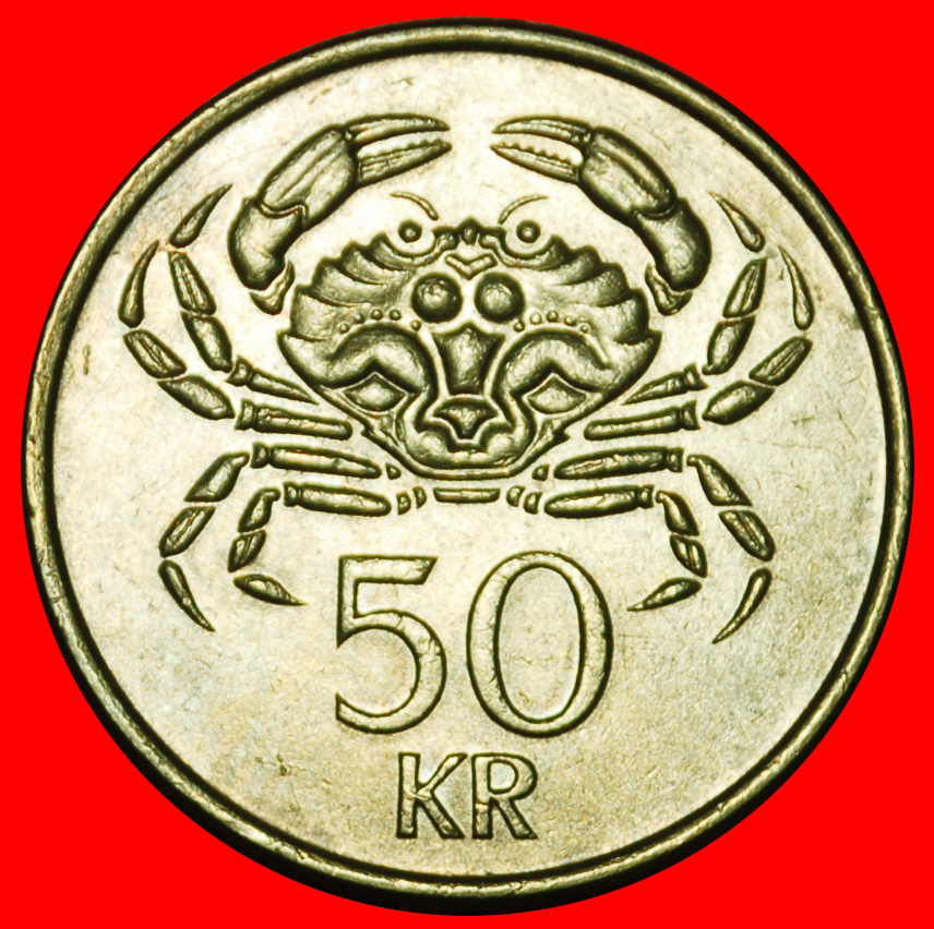  Ⰶ GREAT BRITAIN CRAB (1987-2005): ICELAND ★ 50 CROWNS 1992!★LOW START ★ NO RESERVE!   