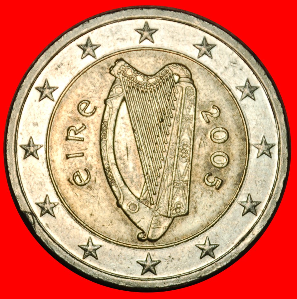  Ⰶ PHALLIC TYPE 2002-2006: IRELAND ★ 2 EURO 2005 RIM r1 UNCOMMON!  ★LOW START ★ NO RESERVE!   