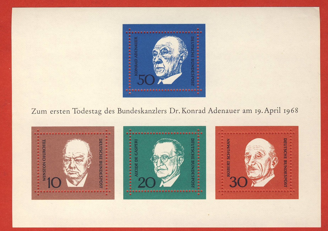  Bund 1968 Block 4 Postfrisch   