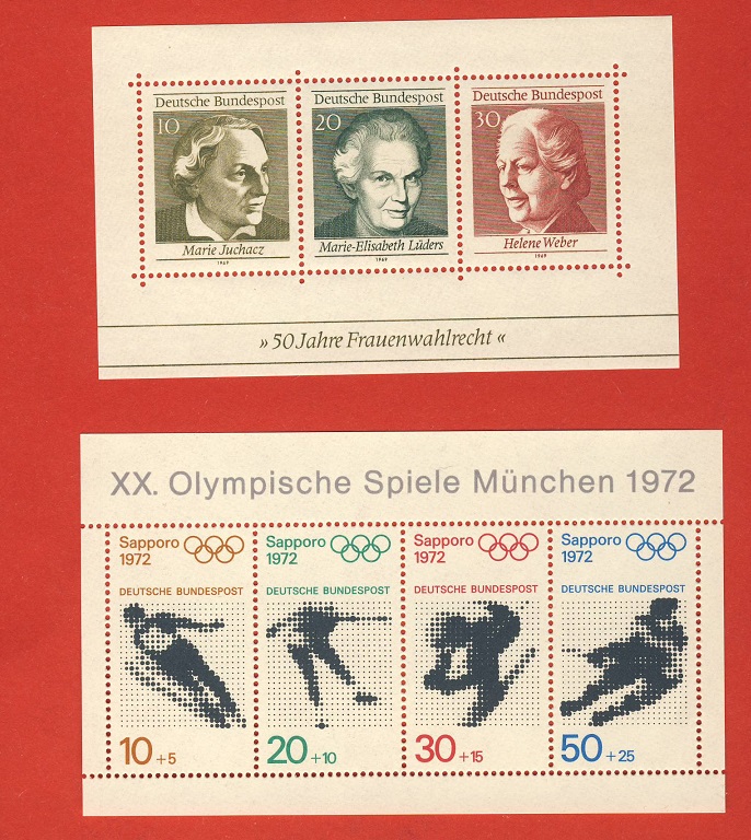  Bund 1969 + 1971 Block 5 + 6 Postfrisch   