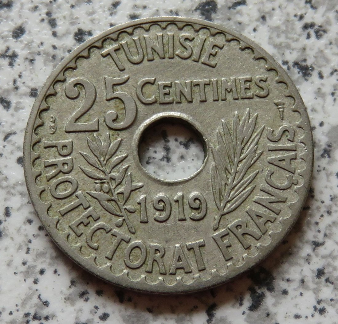  Tunesien 25 Centimes 1919   