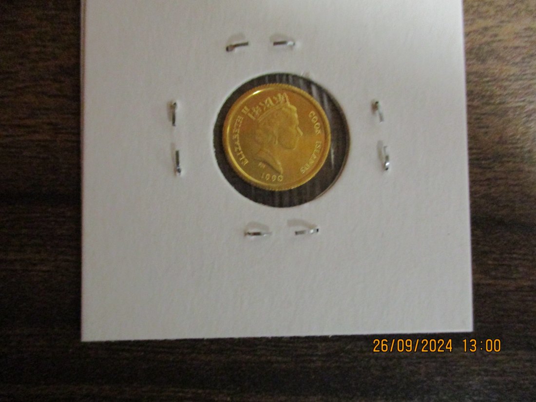  25 Dollars 1990 Cook Islands  Goldmünze 999er Gold 1,24 Gramm Wildlife   