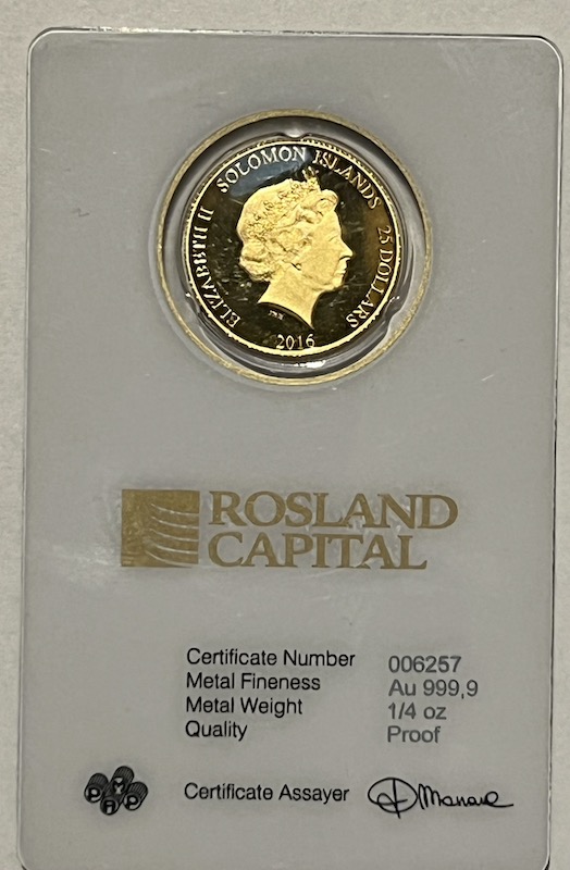  1/4 Oz Gold 2016 Lady Liberty 7,78 g Feingold   