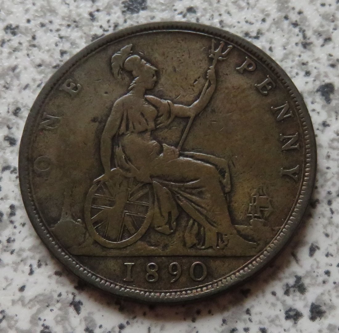  Großbritannien One Penny 1890   