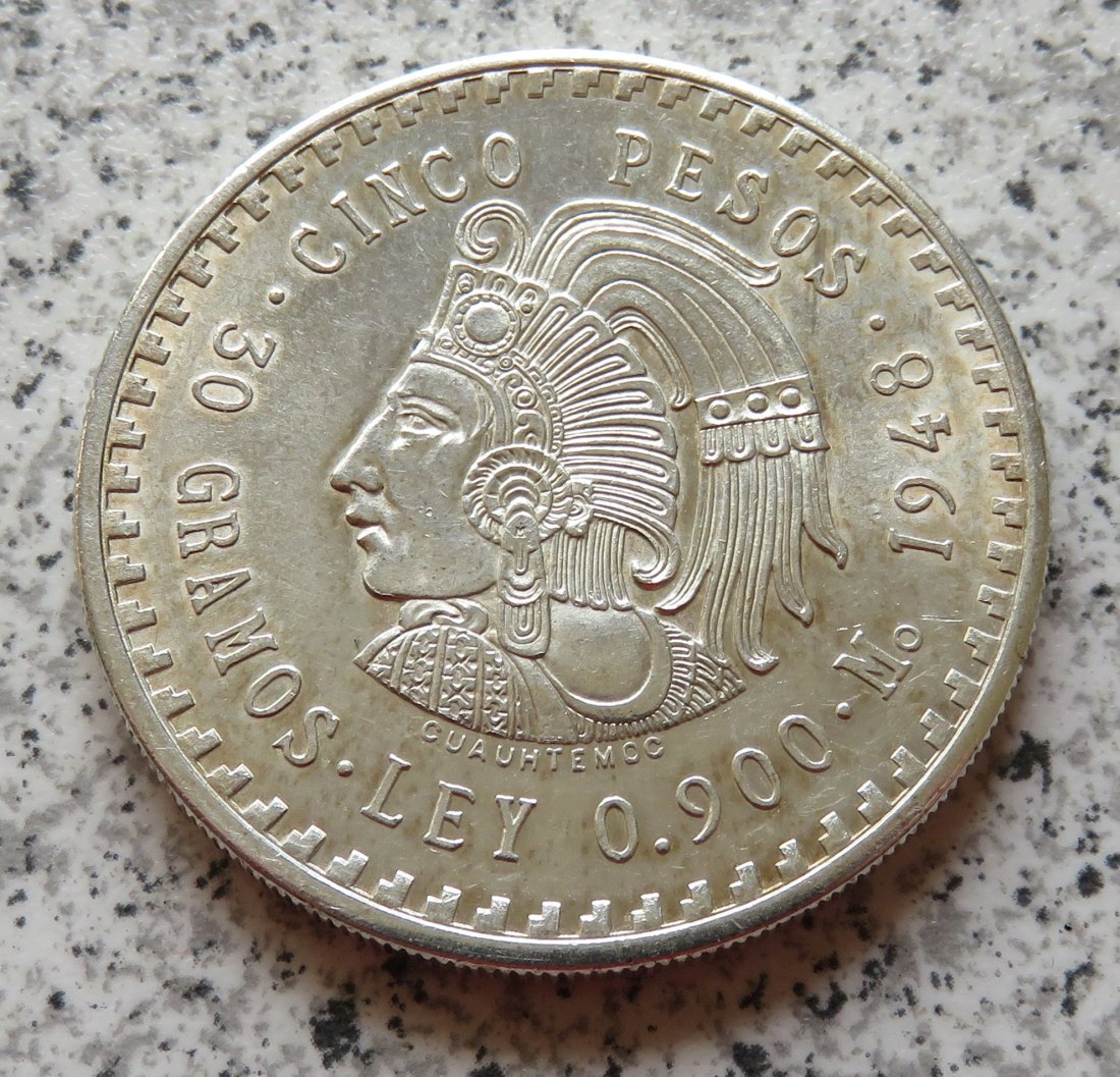  Mexiko 5 Pesos 1948   