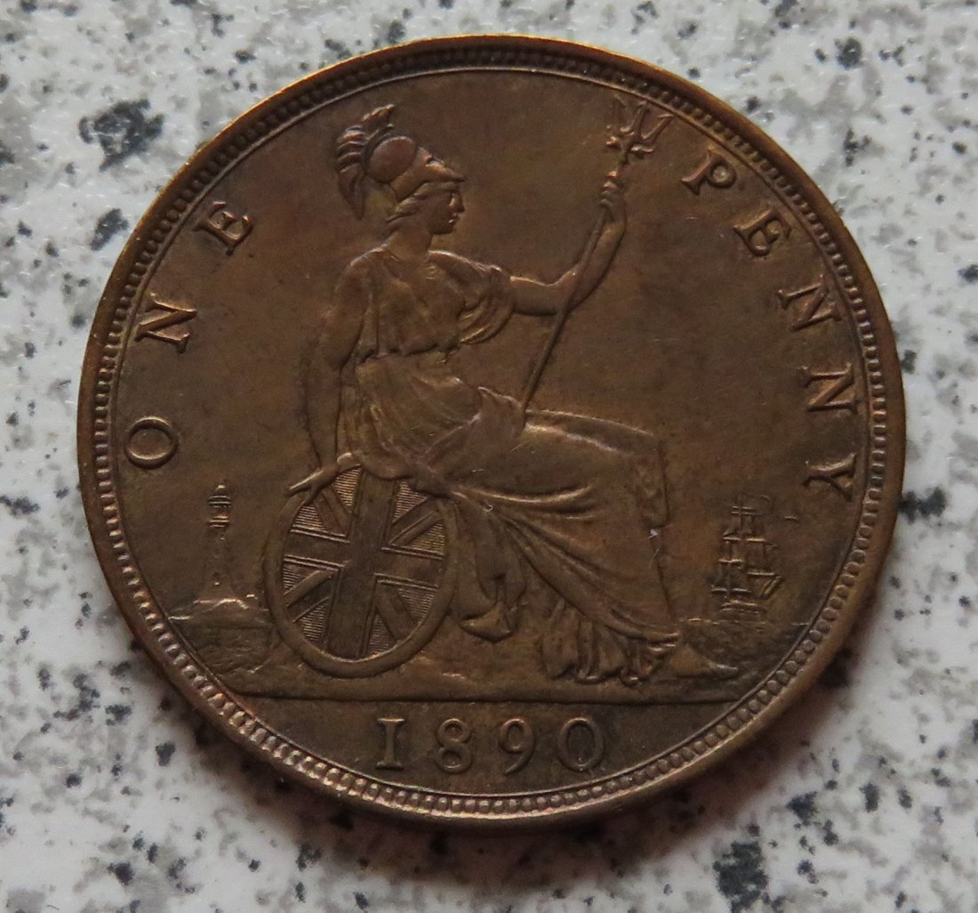  Großbritannien One Penny 1890   