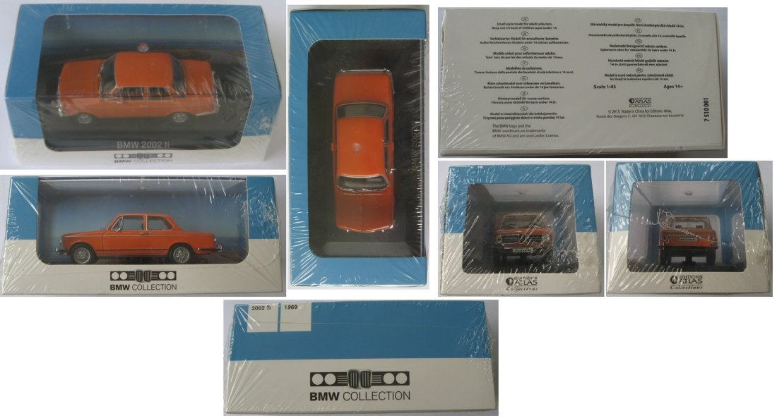  BMW 2002 ti-car cast model 1/43-BMW Models Collection-original box   