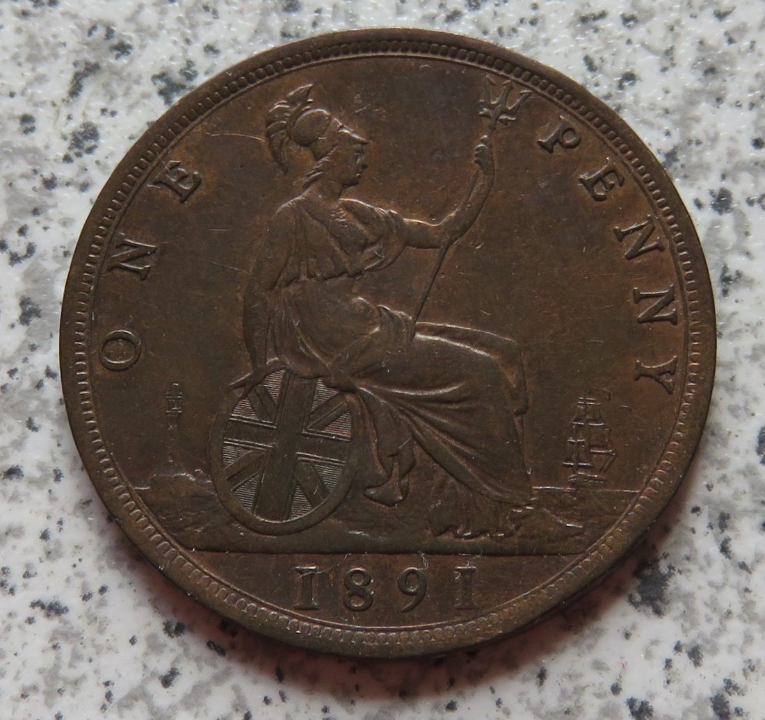  Großbritannien One Penny 1891   