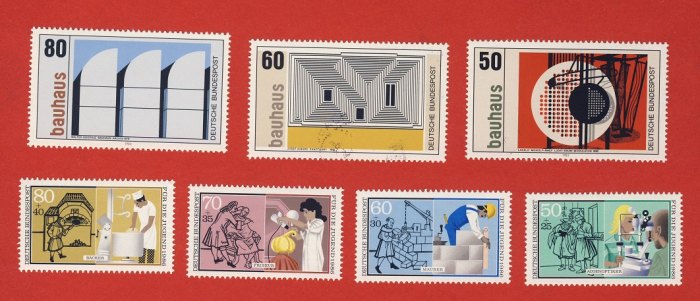  Bund 1985/86 2 Sätze Mi.1164 - 1166 Bauhaus + Mi.1274 - 1277 Handwerk Postfrisch   