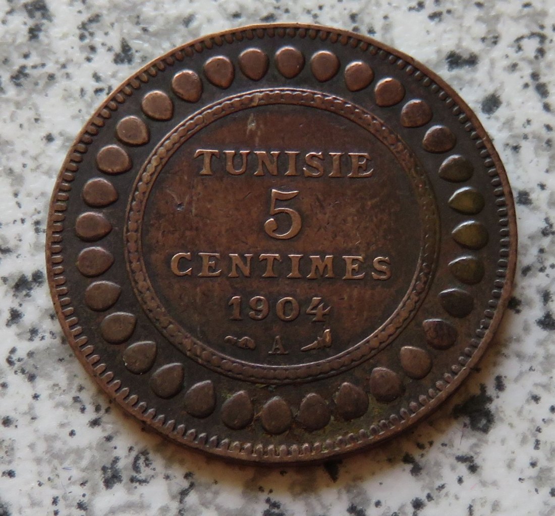  Tunesien 5 Centimes 1904   