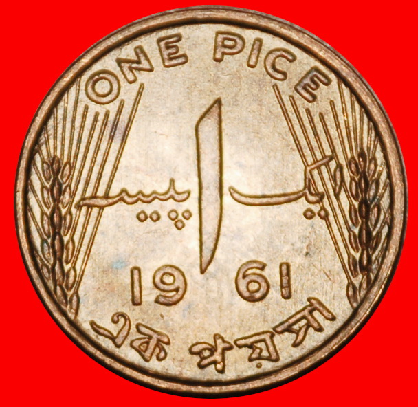  Ⰶ STAR & CRESCENT ERROR: PAKISTAN ★ 1 PICE 1961! UNC MINT LUSTRE!★LOW START ★ NO RESERVE!   