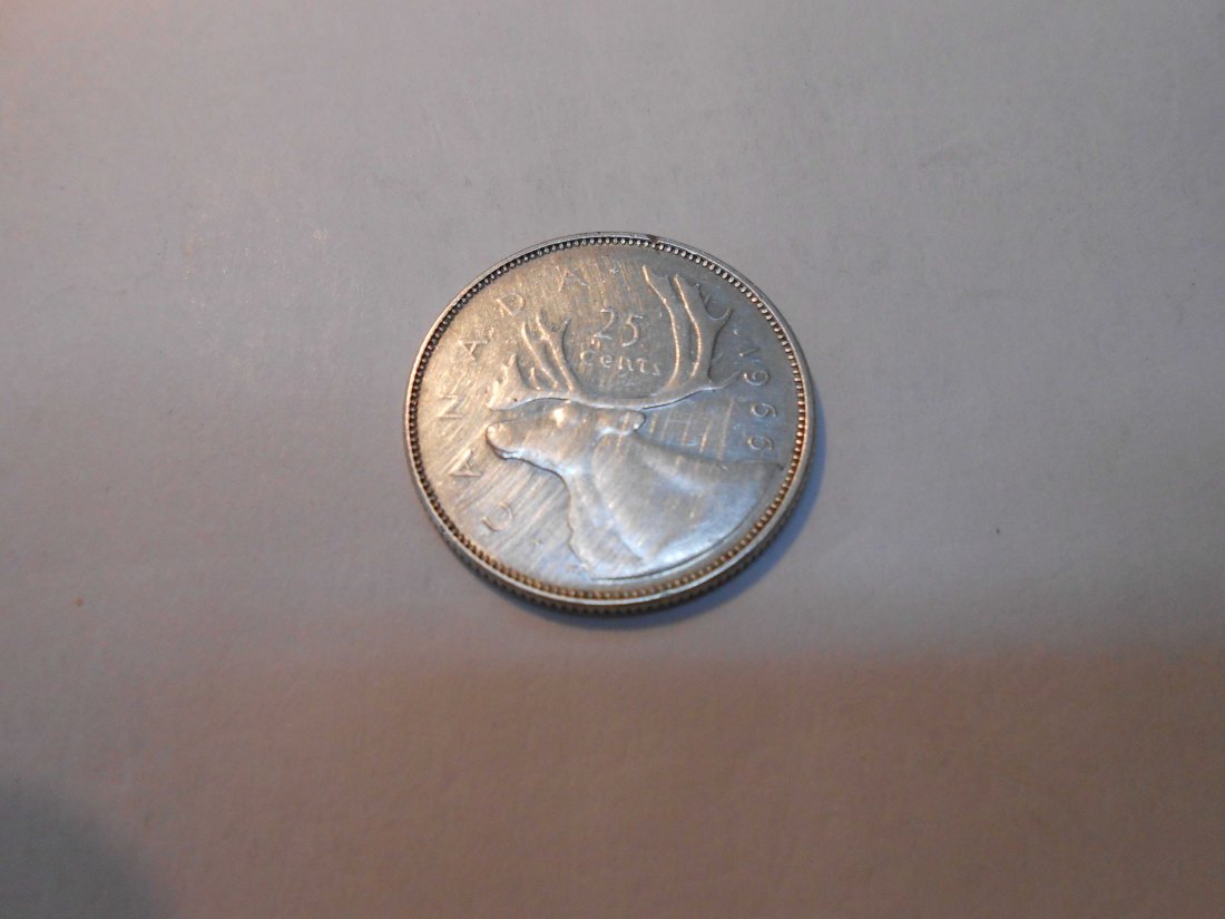  Kanada Silber 25 Cent 1966 (800 Silber)   