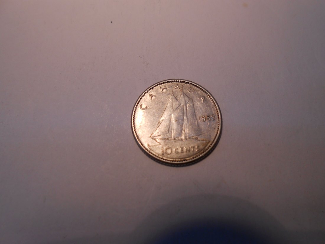  Kanada Silber 10 Cent 1959 (800 Silber)   